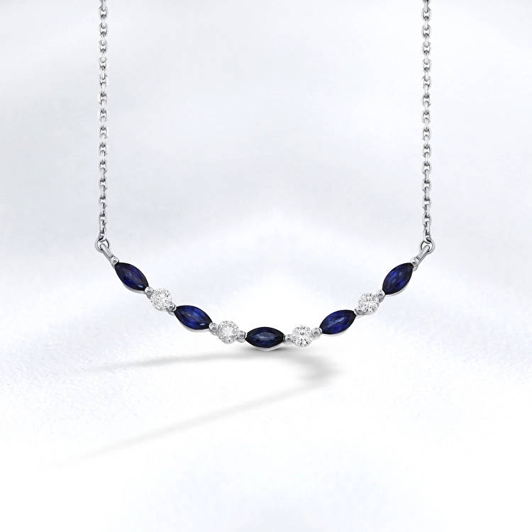 Sapphire Diamond Necklace