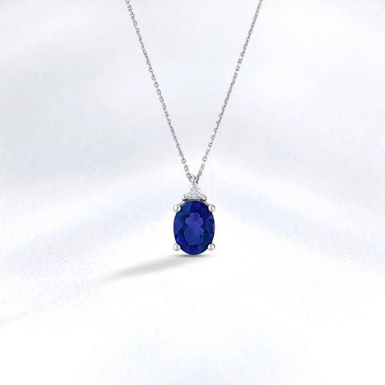 Sapphire Diamond Necklace