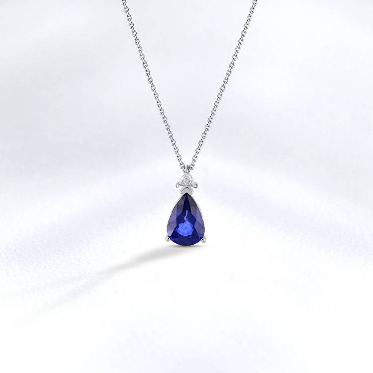 Sapphire Diamond Necklace