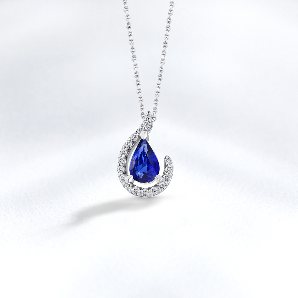 Sapphire Diamond Necklace