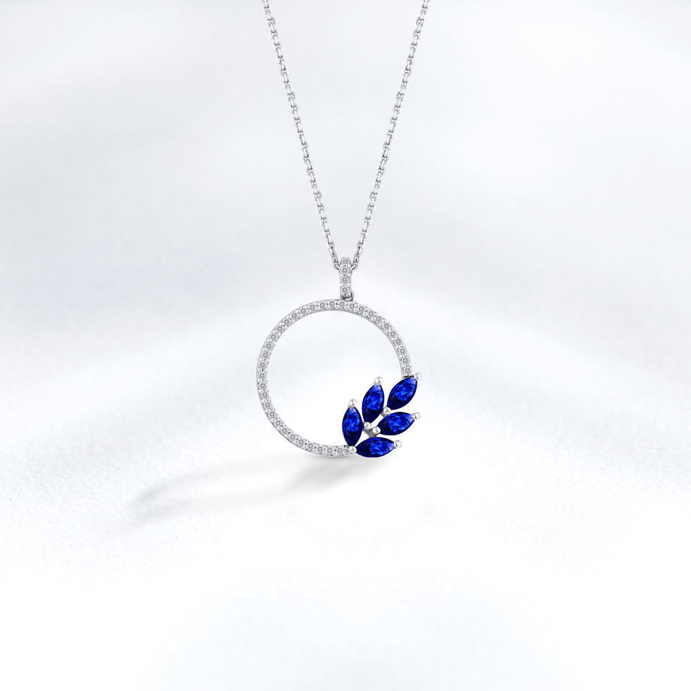 Sapphire Diamond Necklace