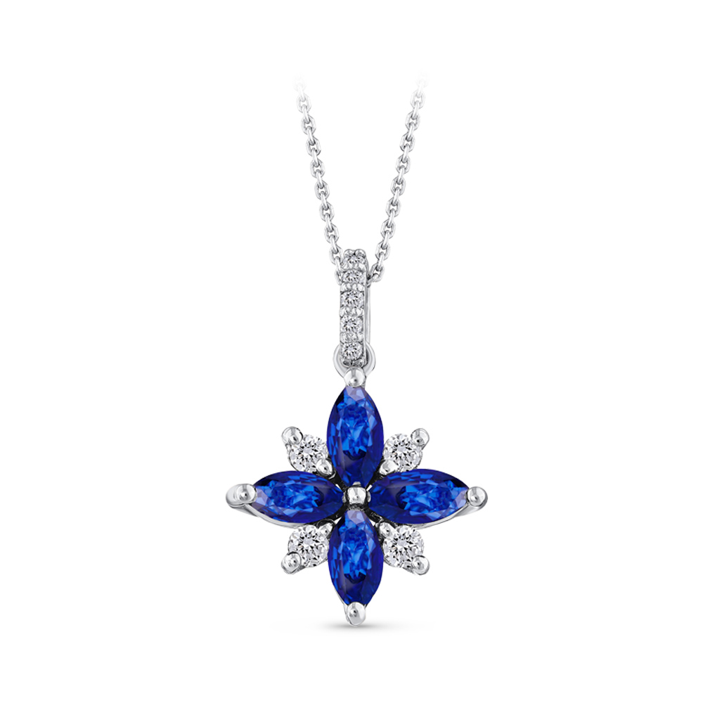 Sapphire Diamond Necklace