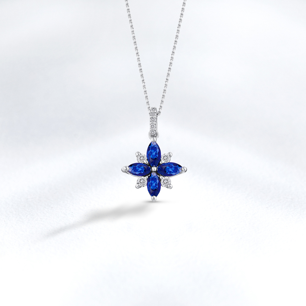 Sapphire Diamond Necklace