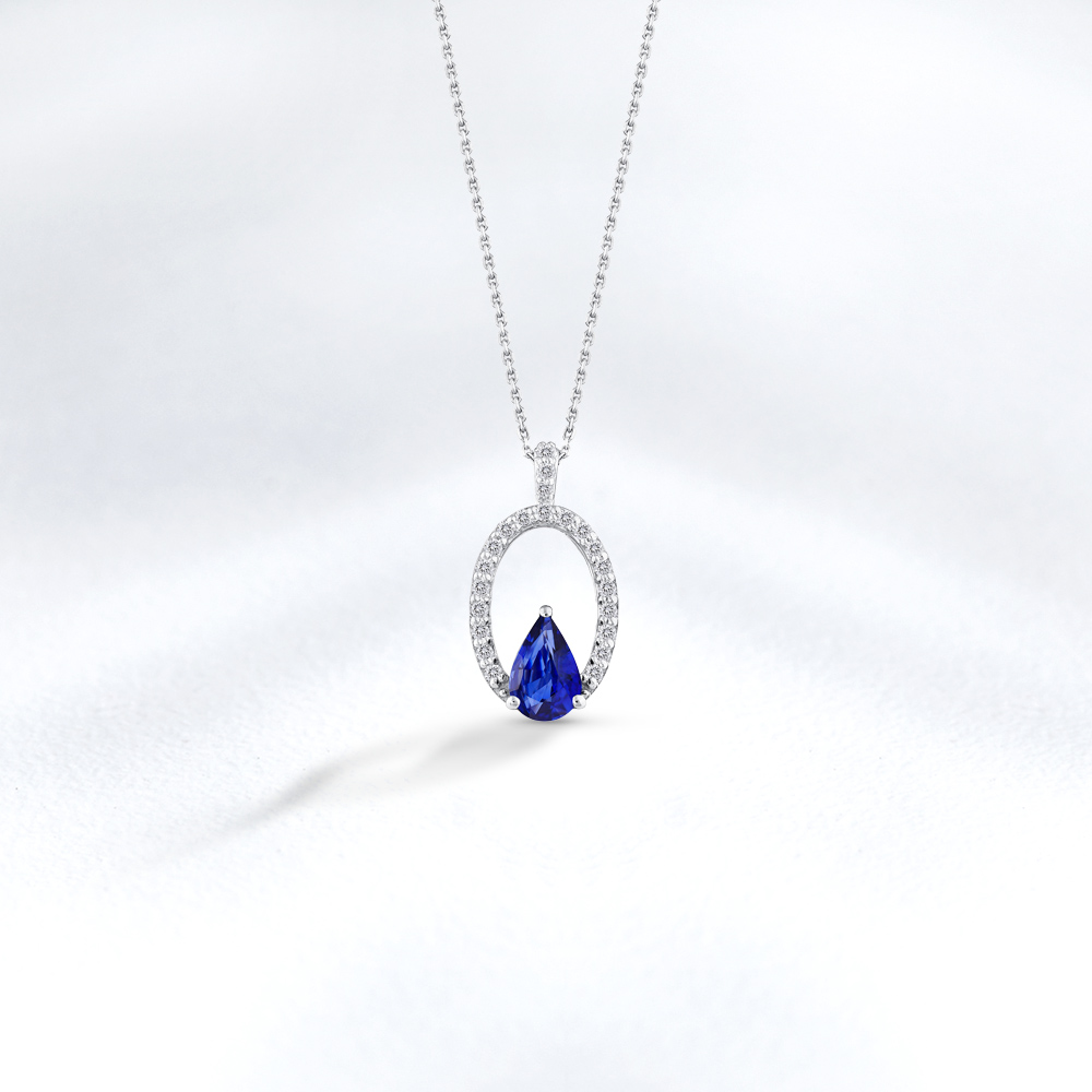 Sapphire Diamond Necklace