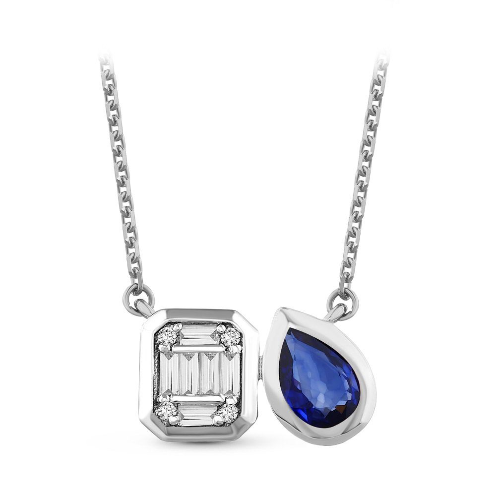 Sapphire Diamond Necklace