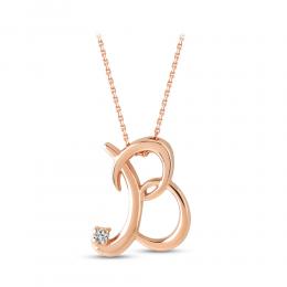 Letter 'B' Diamond Necklace