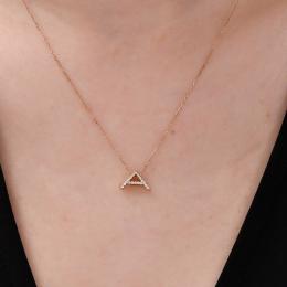 Letter 'A' Diamond Necklace