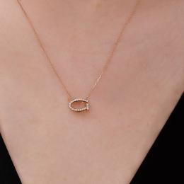 Letter 'G' Diamond Necklace