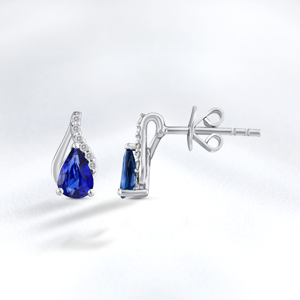Sapphire Diamond Earring