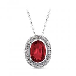 Ruby Diamond Necklace