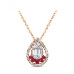 Ruby Diamond Necklace