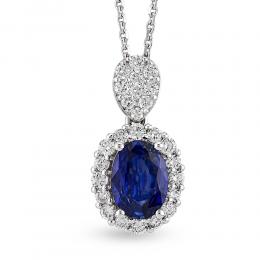 Sapphire Diamond Necklace