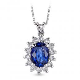Sapphire Diamond Necklace