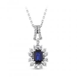 Sapphire Diamond Necklace