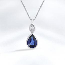 Sapphire Diamond Necklace