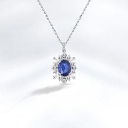 Sapphire Diamond Necklace