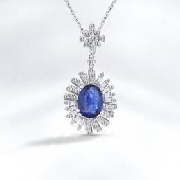 Sapphire Diamond Necklace