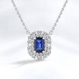 Sapphire Diamond Necklace