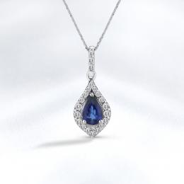 Sapphire Diamond Necklace