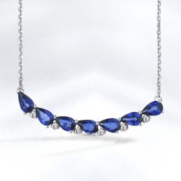 Sapphire Diamond Necklace