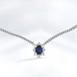Sapphire Diamond Necklace