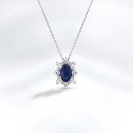 Sapphire Diamond Necklace