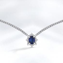 Sapphire Diamond Necklace
