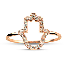 Hamsa Diamond Ring