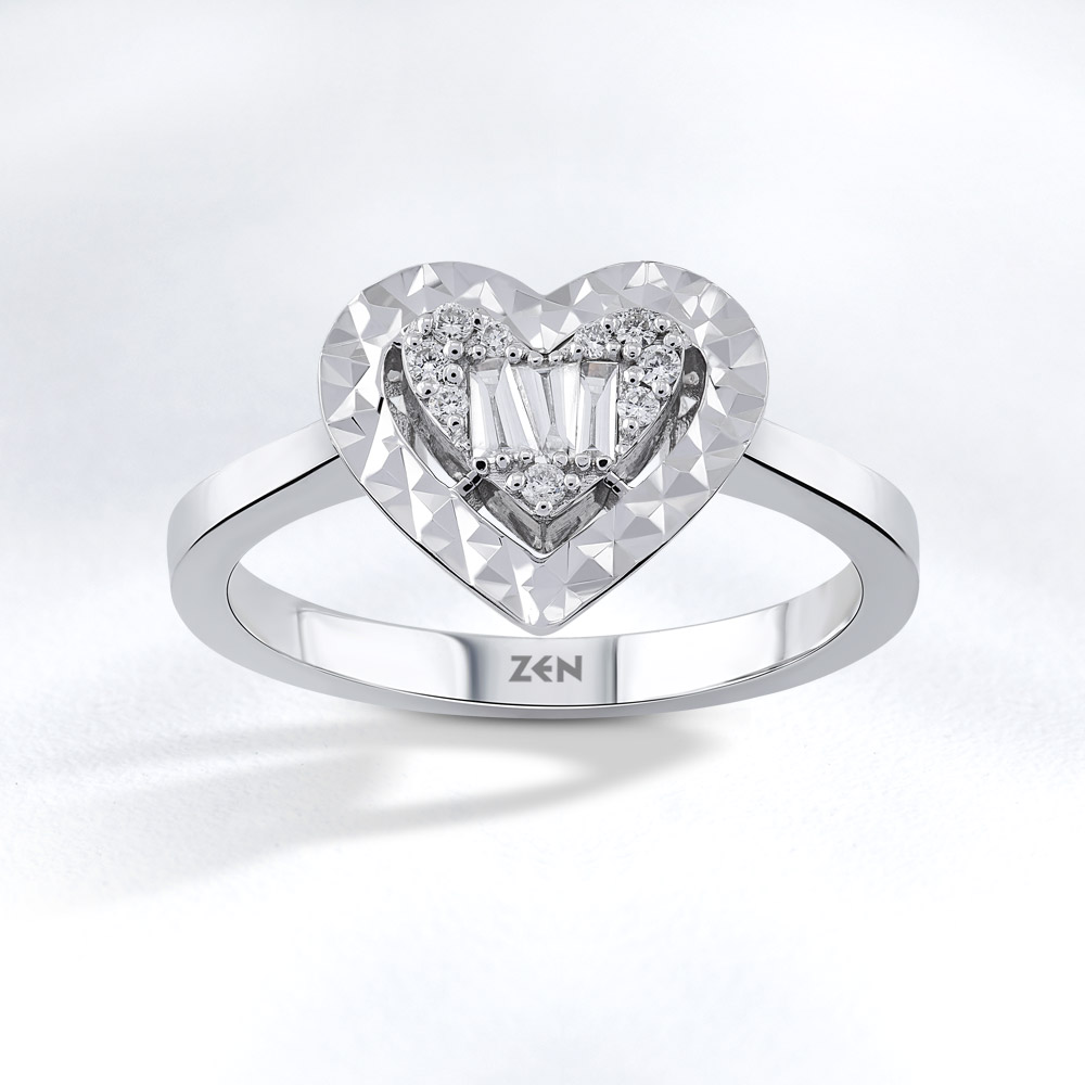 Heart Design Diamond Ring