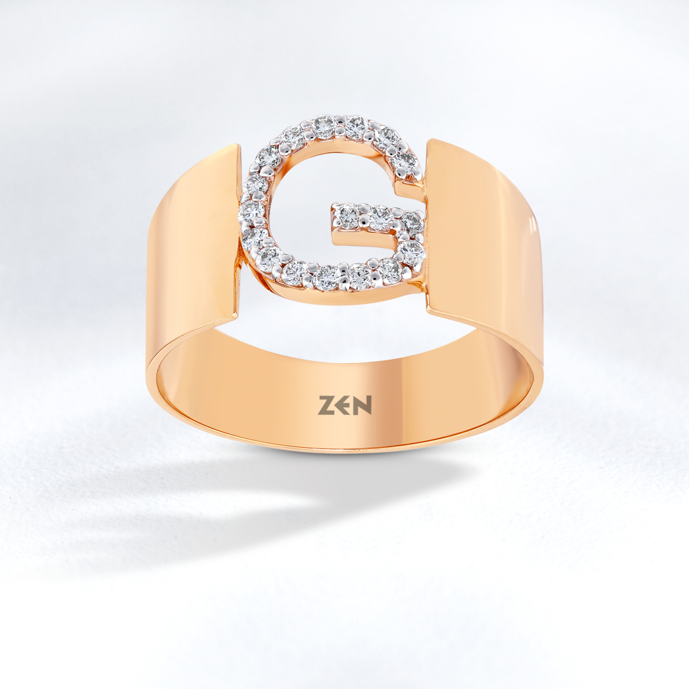 Letter G Diamond Ring