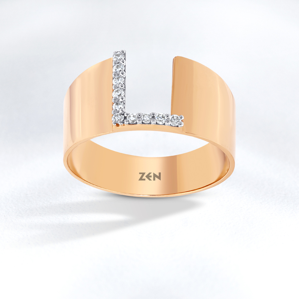 Letter Diamond Ring