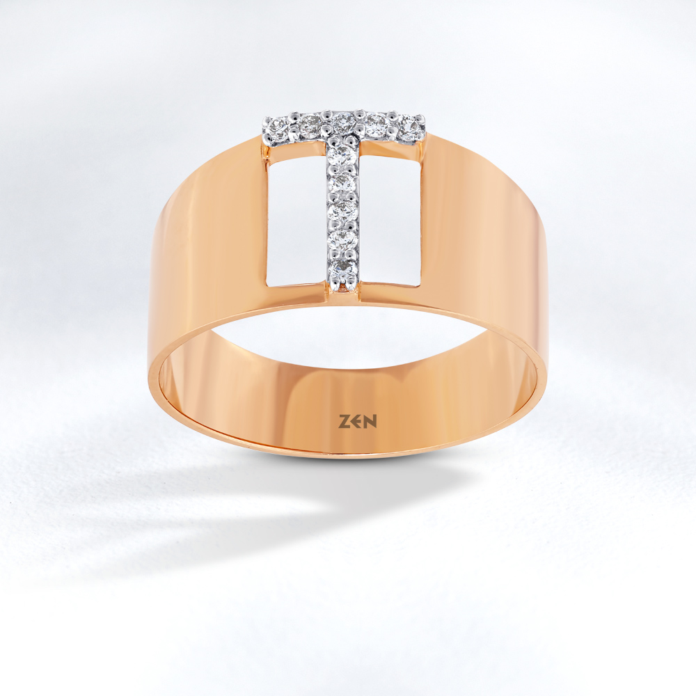 Letter Diamond Ring