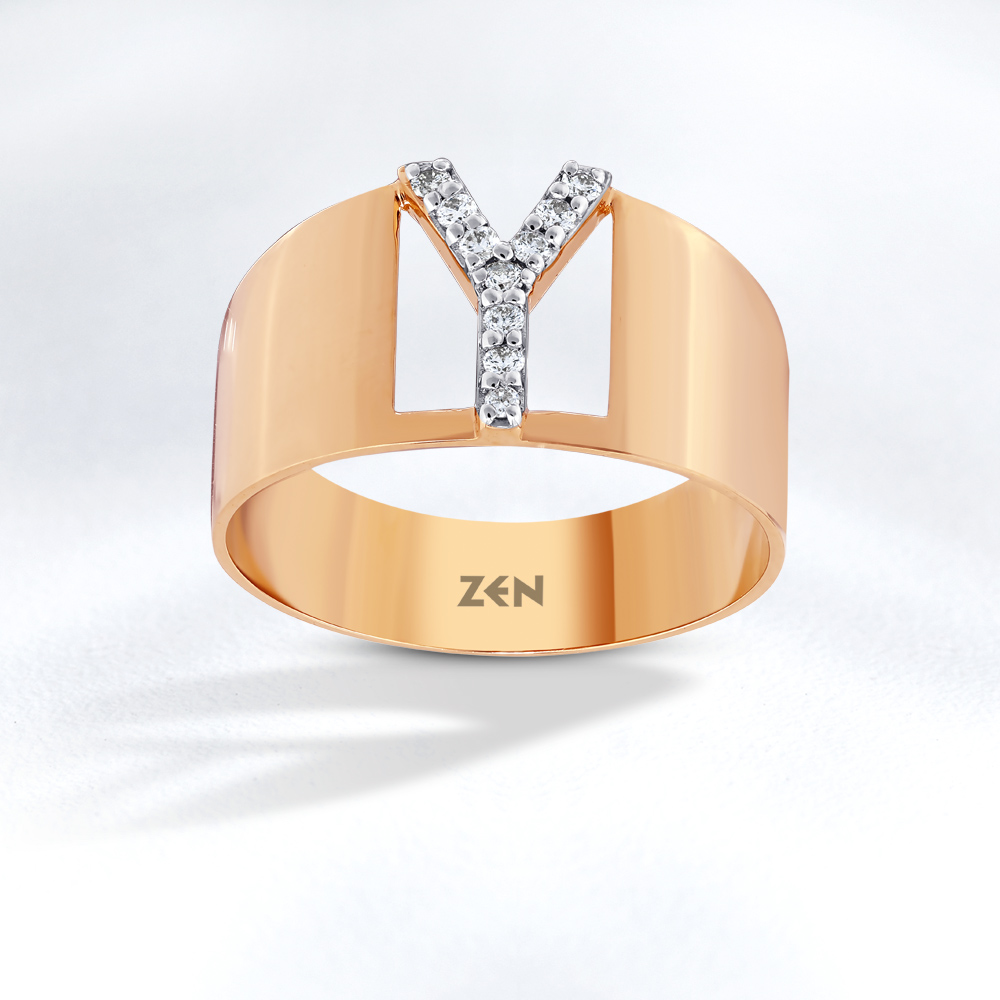 Letter Y Diamond Ring