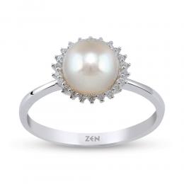 Pearl Diamond Ring