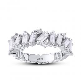 Baguette Diamond Half Eternity Ring
