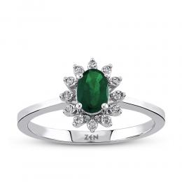 Emerald Diamond Ring