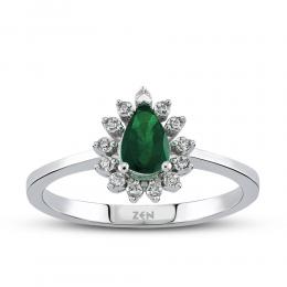 Emerald Diamond Ring