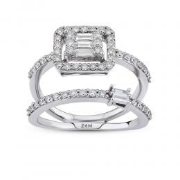 Duet Baguette Diamond Ring