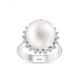 Pearl Diamond Ring