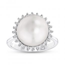 Pearl Diamond Ring