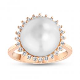 Pearl Diamond Ring