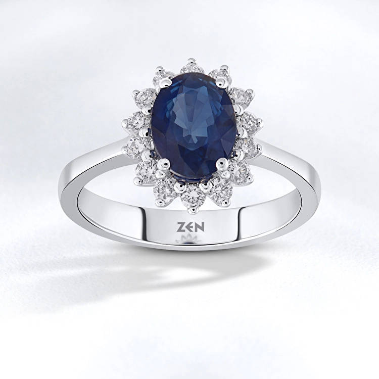 Sapphire Diamond Ring