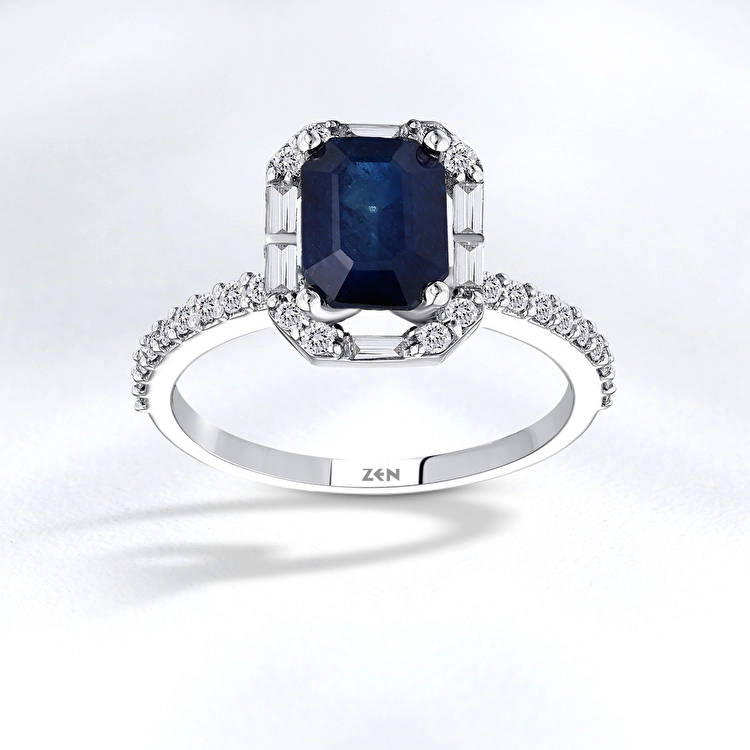 Sapphire Diamond Ring