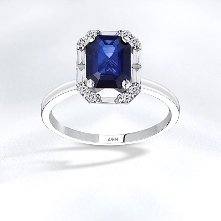 Sapphire Diamond Ring