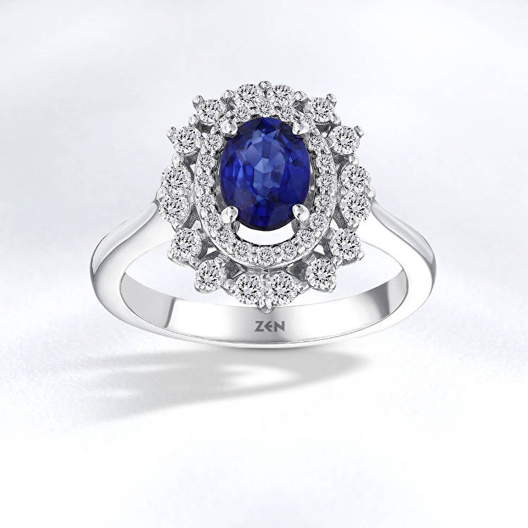 Sapphire Diamond Ring