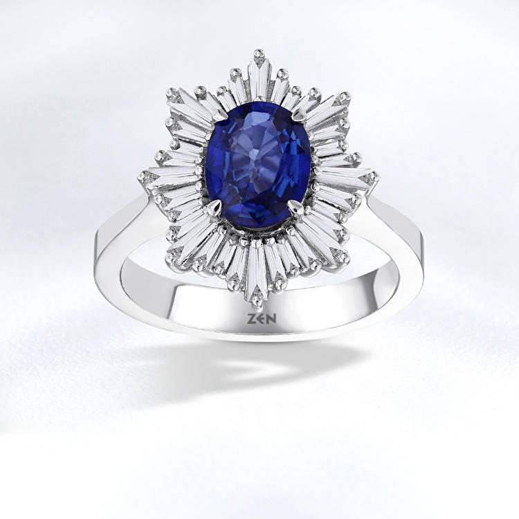 Sapphire Diamond Ring