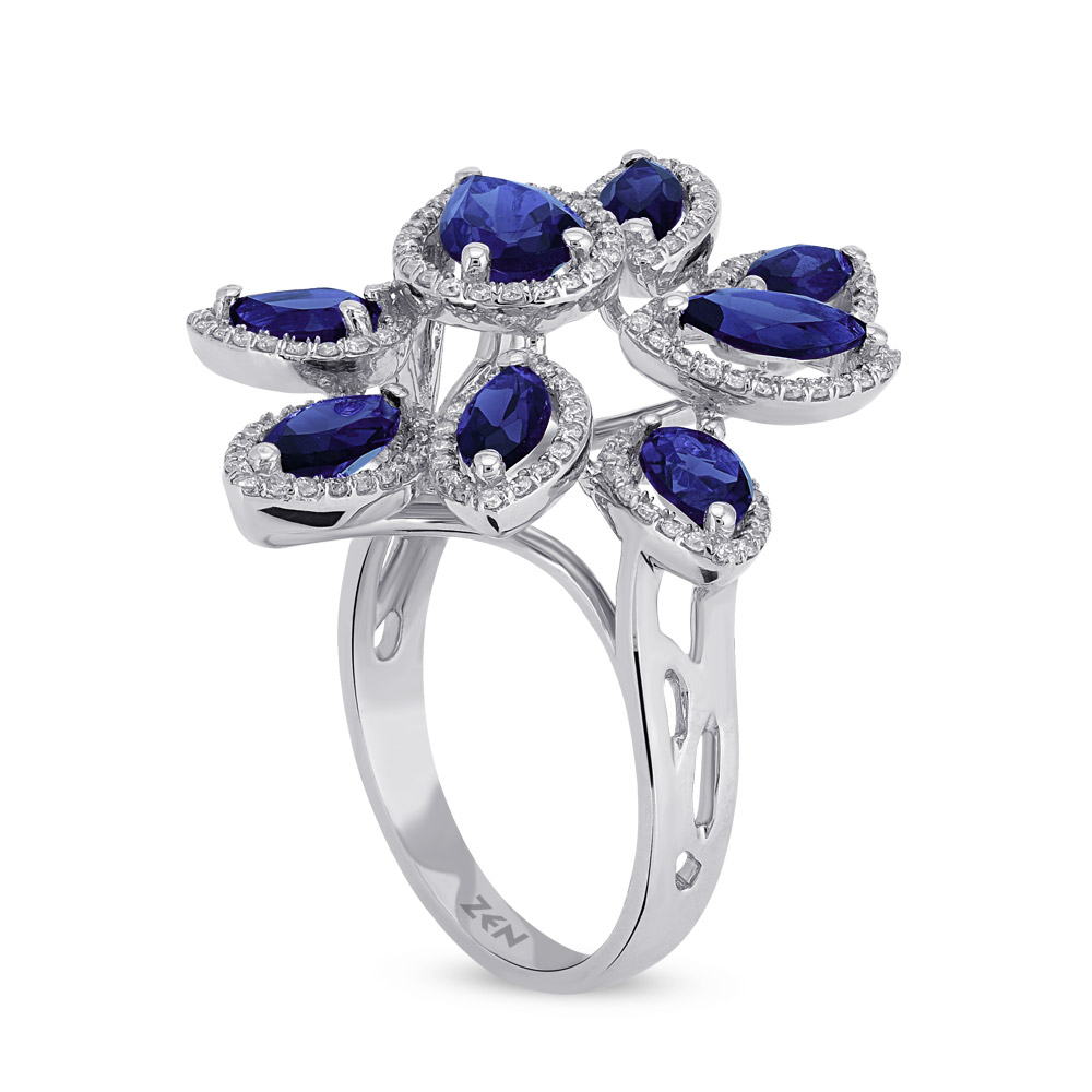 Sapphire Diamond Ring