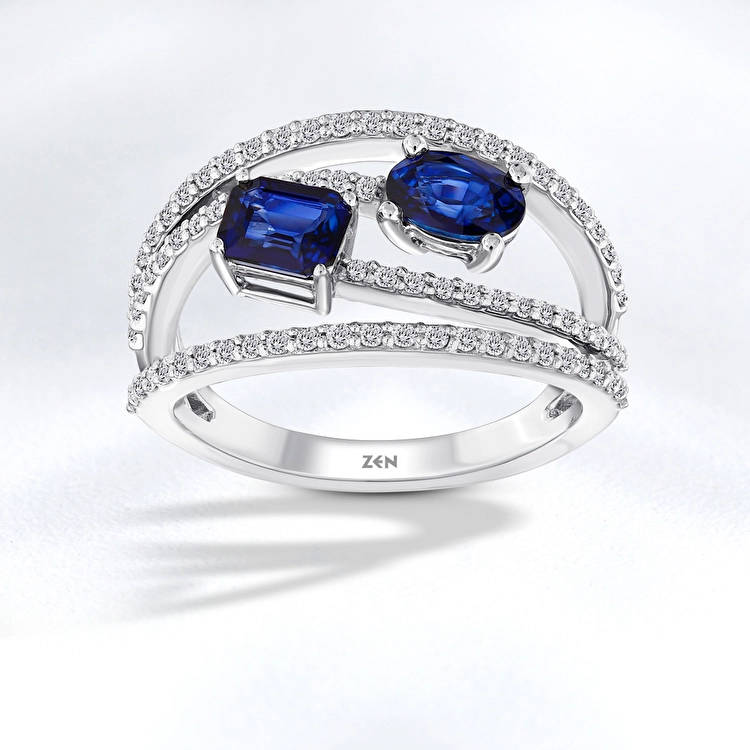 Sapphire Diamond Ring