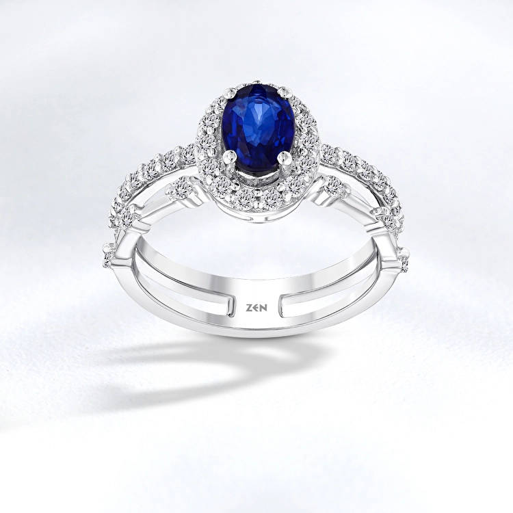 Sapphire Diamond Ring