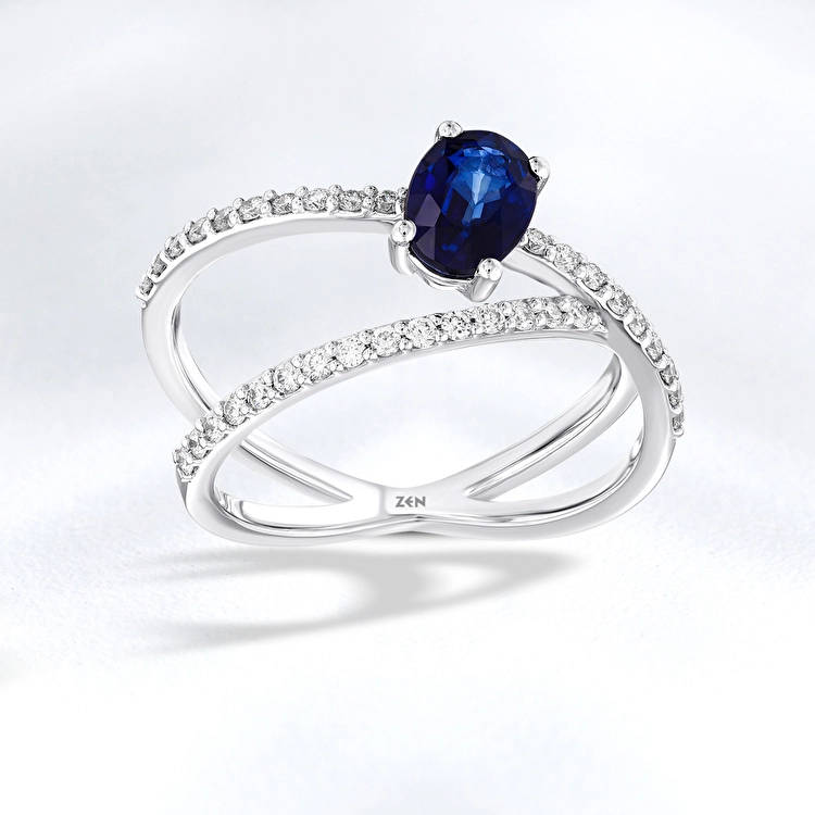 Sapphire Diamond Ring